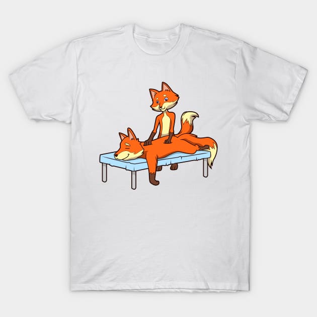 Fox massages - Physiotherapy T-Shirt by Modern Medieval Design